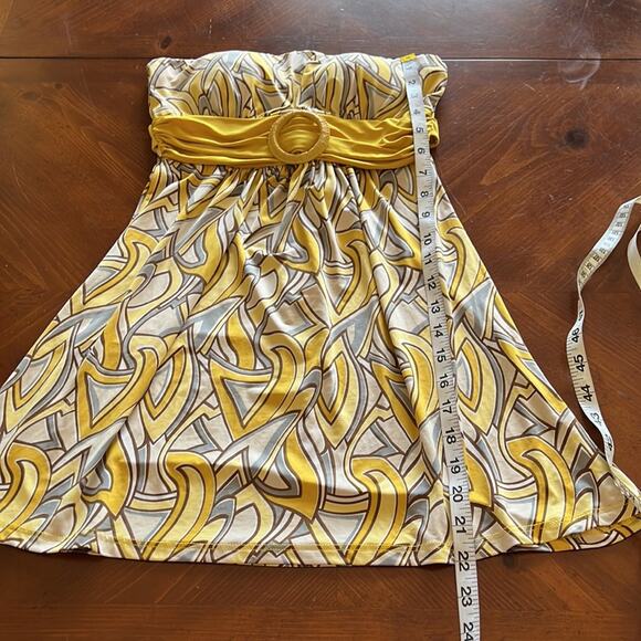 Twenty One by Forever 21 Retro Print Strapless Mini Dress Juniors Size Small Y2K - Picture 7 of 9